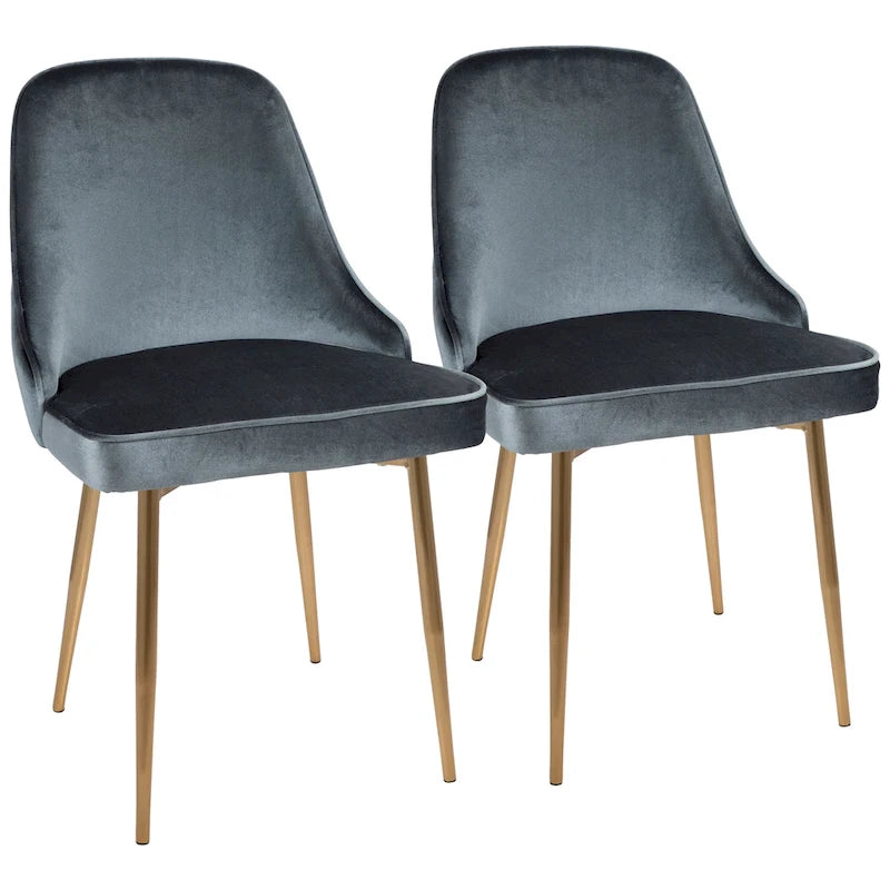 Velvet Dining Chair, Set of 2, Multi-Color Options