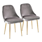 Velvet Dining Chair, Set of 2, Multi-Color Options