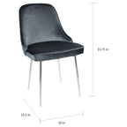 Velvet Dining Chair, Set of 2, Multi-Color Options