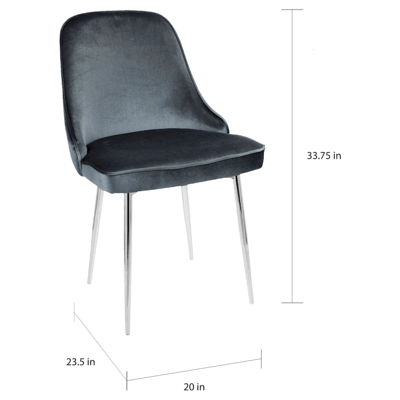 Velvet Dining Chair, Set of 2, Multi-Color Options