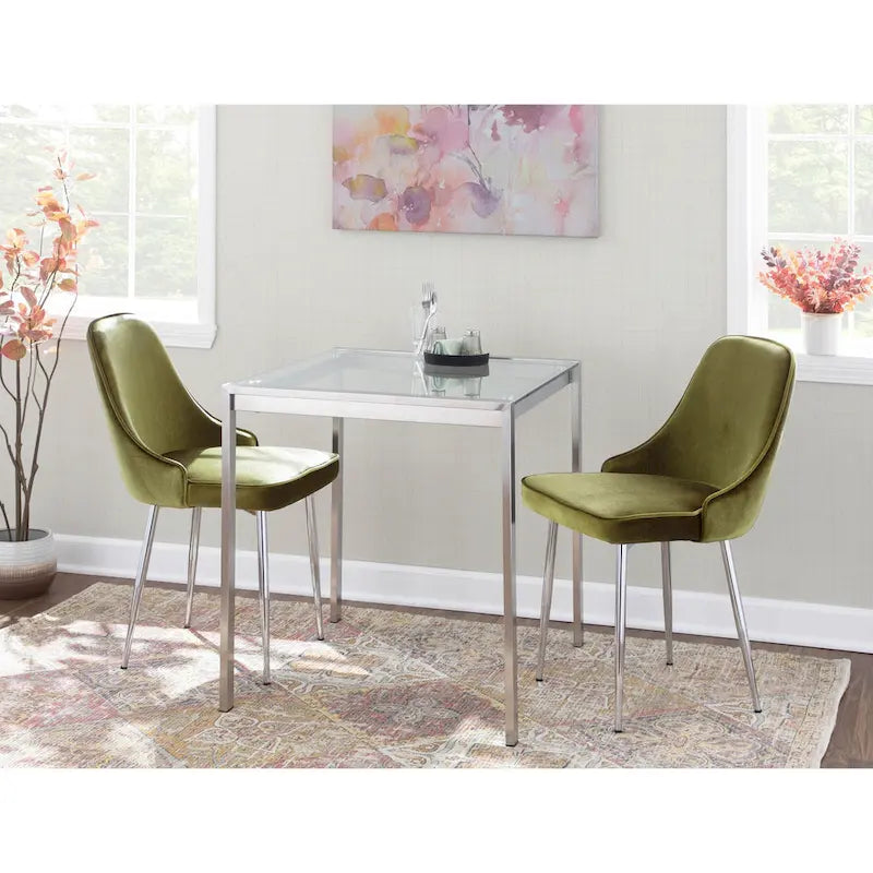 Velvet Dining Chair, Set of 2, Multi-Color Options