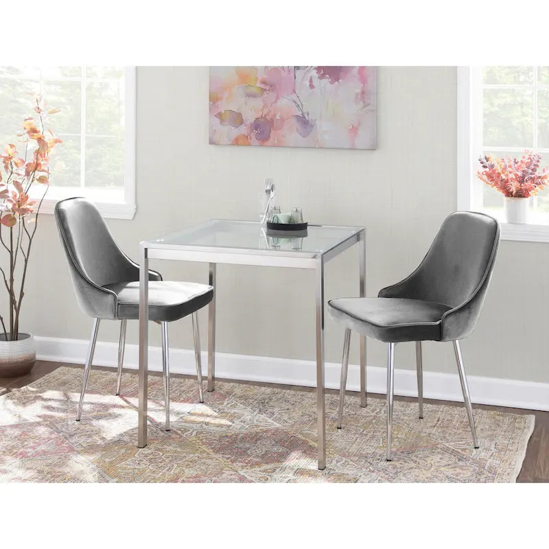 Velvet Dining Chair, Set of 2, Multi-Color Options