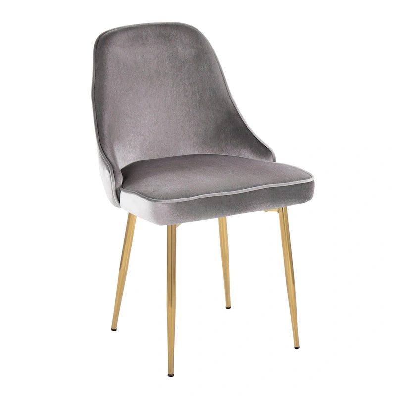 Velvet Dining Chair, Set of 2, Multi-Color Options