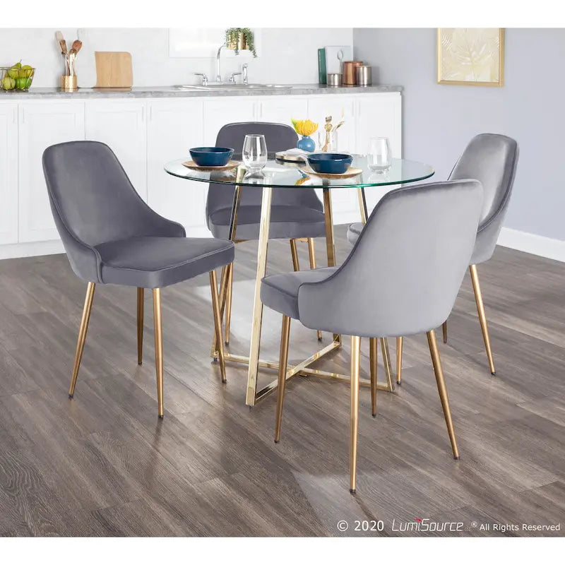 Velvet Dining Chair, Set of 2, Multi-Color Options