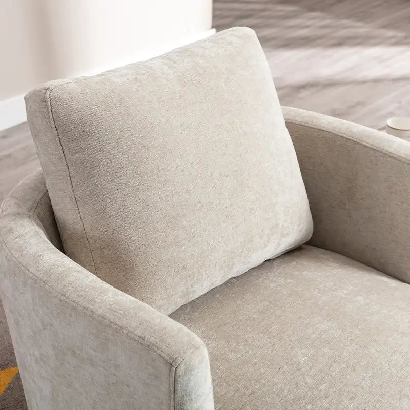 Multi-Color Boucle Swivel Barrel Chair, Set of 2