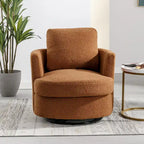 Multi-Color Boucle Swivel Barrel Chair, Set of 2