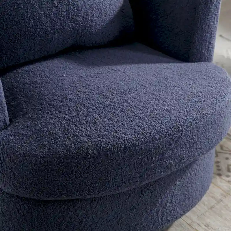 Multi-Color Boucle Swivel Barrel Chair, Set of 2