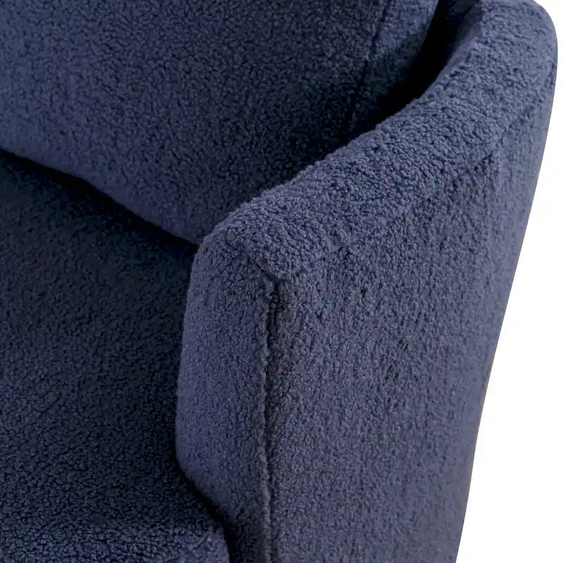Multi-Color Boucle Swivel Barrel Chair, Set of 2