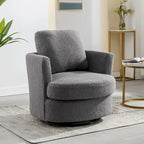 Multi-Color Boucle Swivel Barrel Chair, Set of 2