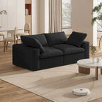 80 Linen Upholstered Loveseat Sofa Sectional Couch