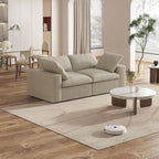 80 Linen Upholstered Loveseat Sofa Sectional Couch
