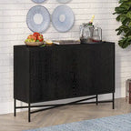 48" Rectangular Buffet Sideboard – Black Grain / White / Alder White, 3-Door