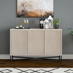 48" Rectangular Buffet Sideboard – Black Grain / White / Alder White, 3-Door