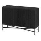 48" Rectangular Buffet Sideboard – Black Grain / White / Alder White, 3-Door