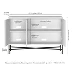 48" Rectangular Buffet Sideboard – Black Grain / White / Alder White, 3-Door