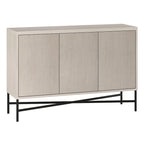 48" Rectangular Buffet Sideboard – Black Grain / White / Alder White, 3-Door