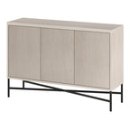 48" Rectangular Buffet Sideboard – Black Grain / White / Alder White, 3-Door