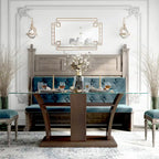 Dark Cherry / Brown or White / Seats 6 — Contemporary 7-Piece Dining Set with Glass Top