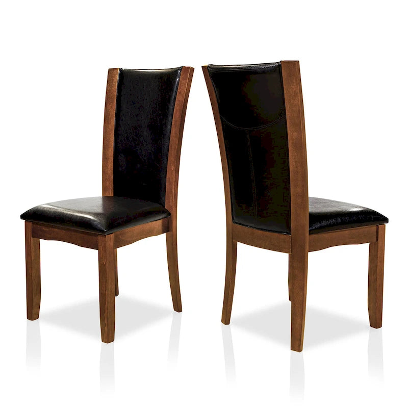 Dark Cherry / Brown or White / Seats 6 — Contemporary 7-Piece Dining Set with Glass Top
