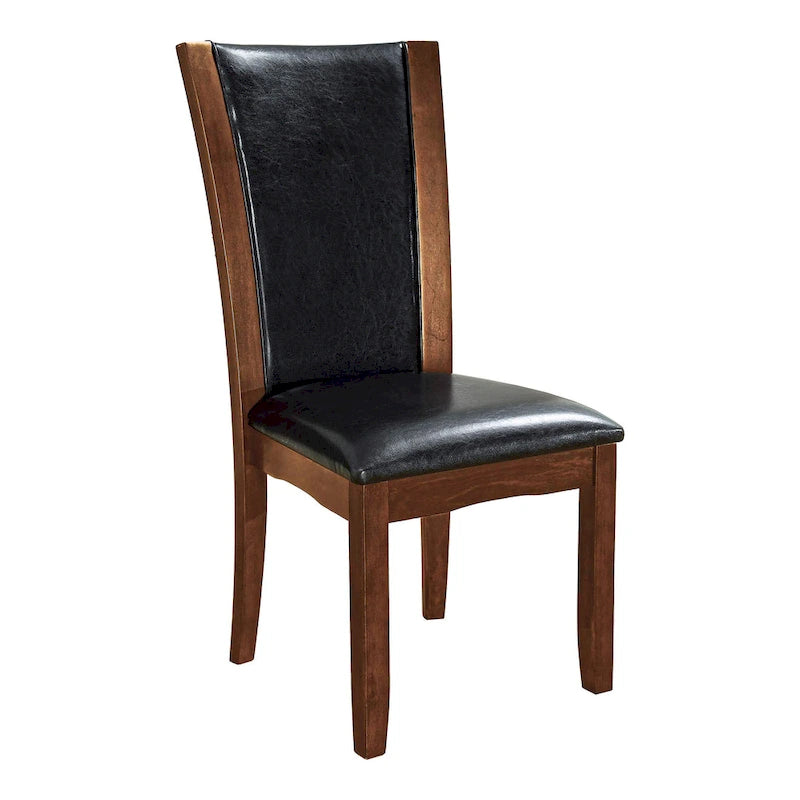Dark Cherry / Brown or White / Seats 6 — Contemporary 7-Piece Dining Set with Glass Top