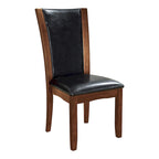 Dark Cherry / Brown or White / Seats 6 — Contemporary 7-Piece Dining Set with Glass Top