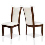 Dark Cherry / Brown or White / Seats 6 — Contemporary 7-Piece Dining Set with Glass Top