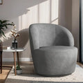 Grey / Beige / Red Swivel Barrel Accent Chair, Single Seat