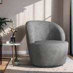 Grey / Beige / Red Swivel Barrel Accent Chair, Single Seat