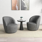 Grey / Beige / Red Swivel Barrel Accent Chair, Single Seat