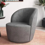 Grey / Beige / Red Swivel Barrel Accent Chair, Single Seat