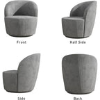 Grey / Beige / Red Swivel Barrel Accent Chair, Single Seat