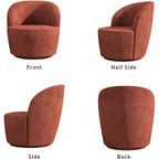 Grey / Beige / Red Swivel Barrel Accent Chair, Single Seat
