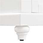 White/Black 2-Stool Kitchen Island Set (Seats 2)