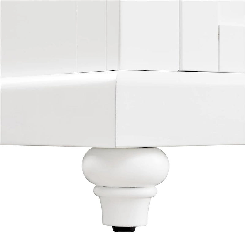 White/Black 2-Stool Kitchen Island Set (Seats 2)