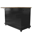 White/Black 2-Stool Kitchen Island Set (Seats 2)