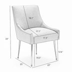 PU Leather Accent Chair with Rear Handle, Set of 2 – Brown / Blue / Black / Mustard / Dark Apricot