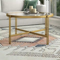 Brass / Blackened Bronze Square Tempered Glass Coffee Table