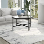 Brass / Blackened Bronze Square Tempered Glass Coffee Table
