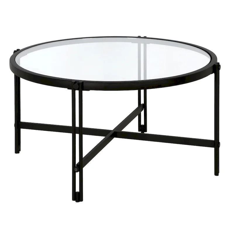 Brass / Blackened Bronze Square Tempered Glass Coffee Table