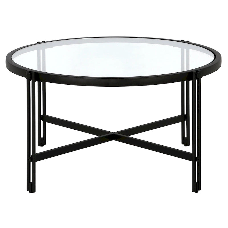 Brass / Blackened Bronze Square Tempered Glass Coffee Table