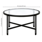 Brass / Blackened Bronze Square Tempered Glass Coffee Table