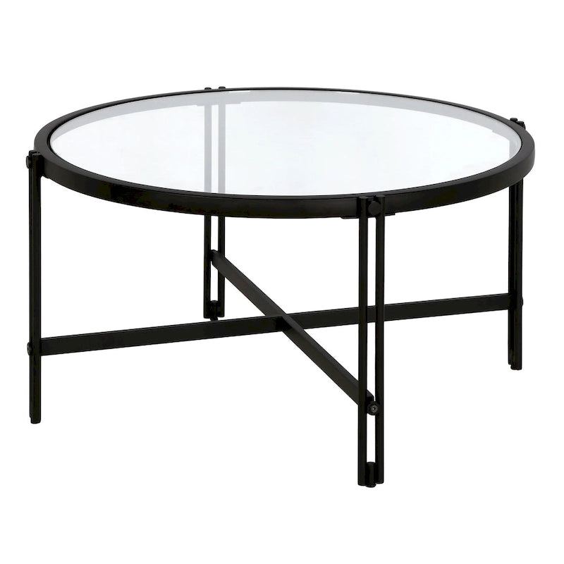 Brass / Blackened Bronze Square Tempered Glass Coffee Table
