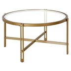 Brass / Blackened Bronze Square Tempered Glass Coffee Table