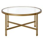Brass / Blackened Bronze Square Tempered Glass Coffee Table