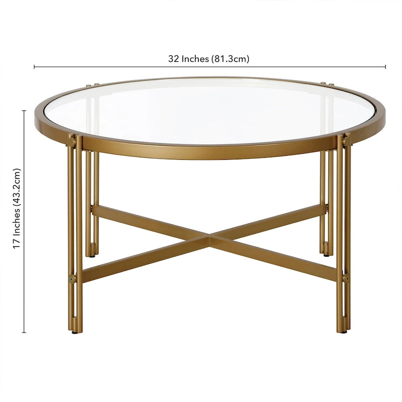 Brass / Blackened Bronze Square Tempered Glass Coffee Table