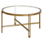 Brass / Blackened Bronze Square Tempered Glass Coffee Table