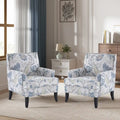 Blue / Red / Grey Nailhead Trim Accent Arm Chair, Set of 2