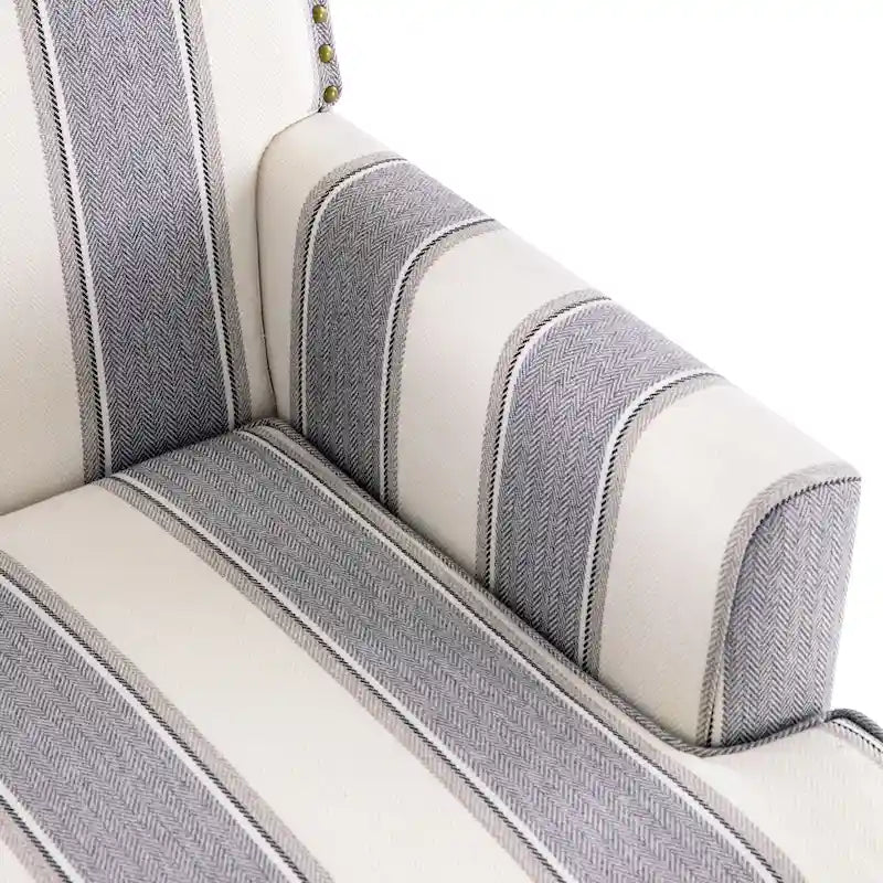 Blue / Red / Grey Nailhead Trim Accent Arm Chair, Set of 2