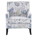 Blue / Red / Grey Nailhead Trim Accent Arm Chair, Set of 2