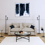 Round Steel Coffee Table – Tempered Glass Top, Multi-Finish